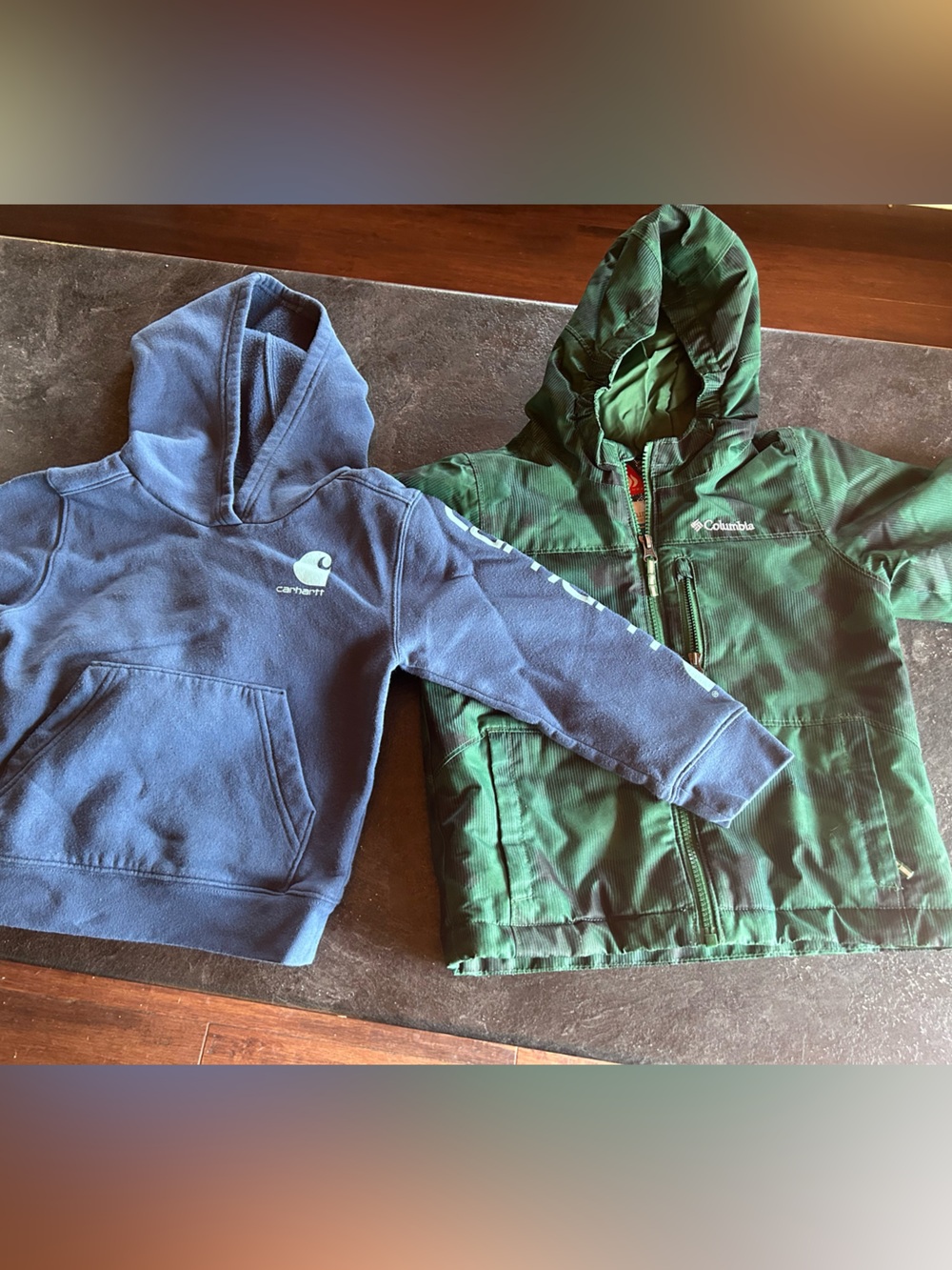 Columbia Kids Green Hooded Puffer Jacket